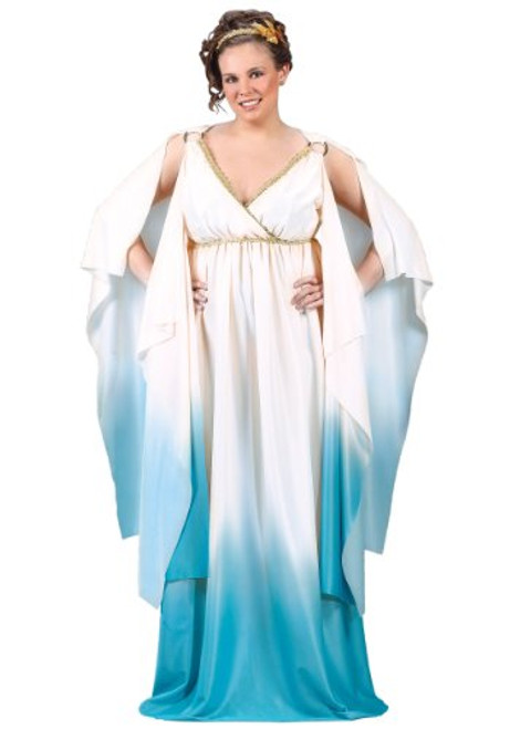 Fun World Plus Size Greek Goddess Costume Cr?Light Blue 16W24W