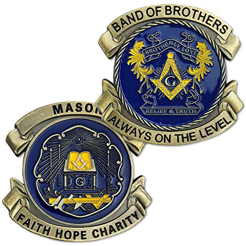 Masonic Coin Master Mason Brotherhood Freemason Challenge Coin