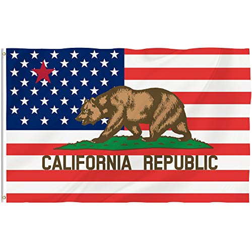 Bonsai Tree California Flag 3x5 Feet  Vivid Color and Double Sided  California Republic Flags Polyester with Brass Grommets American Flag Home Decorations