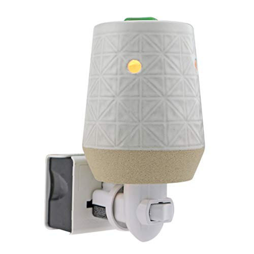 StarMoon Plug in Wax Melt Warmer for Plaid Home Décor, Pluggable Home Fragrance Diffuser, No Flame, with One More Bulb, Checkered