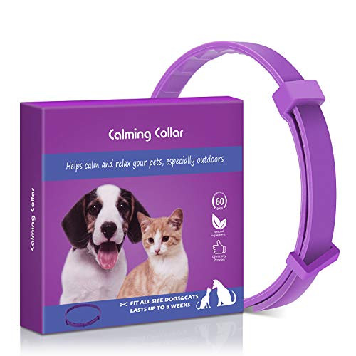 Tyhocent Calming Collar for Cats and Dogs with Appeasing Effect Adjustable Relieve Reduce Anxiety Pheromone Keep Pet Lasting Natural Calm 15 Inch for Cats