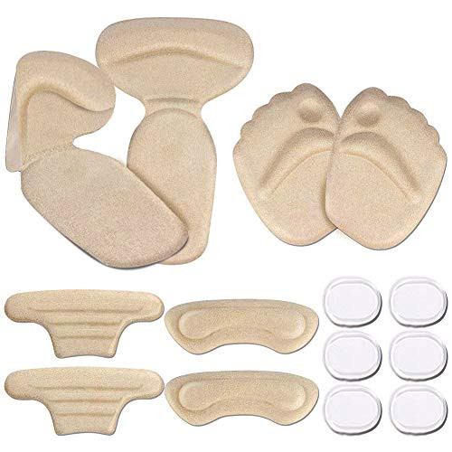 iBesun High Heel Pads Heel Grips Heel Cushion Inserts Heel Insoles High Heel Forefoot Cushion Anti Slip Heel Shoe Cushion Inserts Heel Snugs for Women Beige iBesun High Heel Pads Heel Grips Heel Cushion Inserts Heel Insoles High Heel Forefoot Cushion Anti Slip Heel Shoe Cushion Inserts Heel Snugs for Women Beige