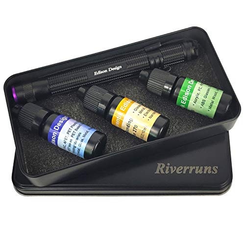 Riverruns Bonding and Welding Glue Super UV Glue Plastic Glass and Metal UV Glue with Pen Light Most Versatile Application