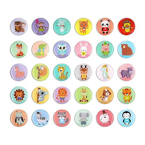 MORCART 30pcs Animal Fridge Magnets Cute Cartoon Refrigerator Magnets for School Kids Lockers Cabinets Classroom Office Whiteboard Kitchen Decorative Magnets