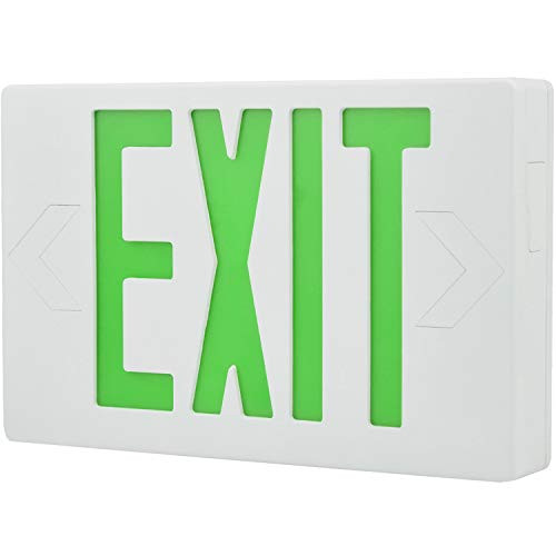 YANREN LED Backup Battery Exit Emergency Sign UL Certified Commercial Lighted Exit Signs Hardwired Led Exit Sign Emergency Light Lighting Emergency LED Light Green1 Pack