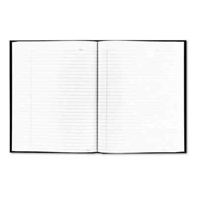Business Notebook w/Black Cover, College Rule, 9 1/4 x 7 1/4, 192 Sheets