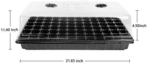 72 Cell Seed Starter Tray Plant Kit Extra Strength Starting Trays for Planting Seedlings Propagation Seedling Planting Insert Plug Tray 2 Set