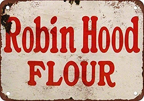 WEIMEILD New Tin Sign Robin Hood Flour Vintage Look Reproduction Aluminum Metal Sign 8x12 INCH M4030
