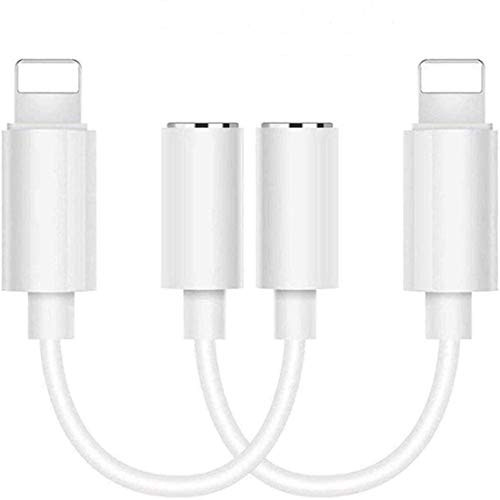 2Pack for iPhone Headphone Adapter Dongle 35mm Jack Connector for iPhone Converter Adapter for 1177Plus 88PlusSEX10XR Pro Max Earphone Dongle for iPhone Earphone Audio Aux Adapter