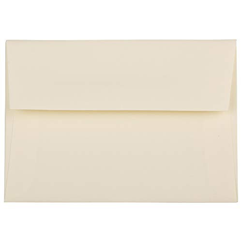 JAM PAPER 4Bar A1 Strathmore Invitation Envelopes - 3 5/8 x 5 1/8 - Ivory Laid - 50/Pack