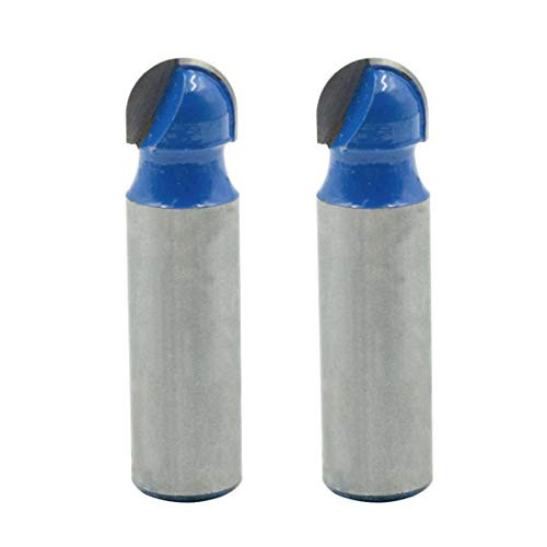 Rannb Core Box Router Bit 2 Flutes Round Nose Router Bit 12 Shank 12 Cutting Dia  Pack of 2