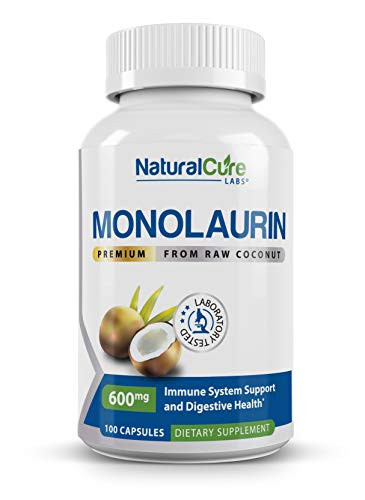 Natural Cure Labs Premium Monolaurin  600mg 100 Capsules
