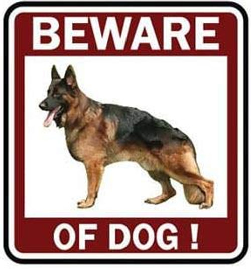 MAMA STICKER Bumper Attention Beware of Dog German Shepherd Square Decal Symbol Sign Safety Security Warning Alert Wall Home Fence House BARK Bike Animals Back Truck Van SUV Window Scrapbook