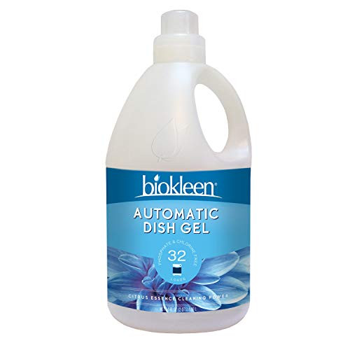 Biokleen Automatic Dishwashing Liquid Detergent Gel Concentrated Phosphate  Chlorine Free EcoFriendly NonToxic No Artificial Fragrance Colors or Preservatives Citrus Essence 64 Ounces