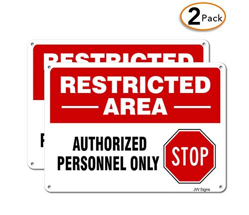 Authorized Personnel Only Sign Restricted Area Sign Don Not Enter Sign 2 Pack 10x7 040 Rust Free Metal Reflective Signs Heavy Duty Aluminum UV Protected with Professional Graphics Easy to Mount