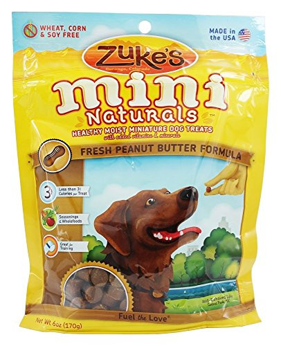 Zukes Mini Naturals Dog Treats Peanut Butter 6 oz