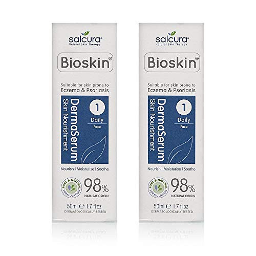 Salcura Natural Skin Therapy Bioskin Dermaserum Duo Pack Gentle  Light Face Serum Perfect for Dry Skin  More Sensitive Areas Of The Face Eyes  Mouth Duo Pack 2 x 50ml