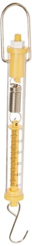 Ajax Scientific ME5055000 Plastic Tubular Spring Scale 5000g50N Weight Capacity Yellow