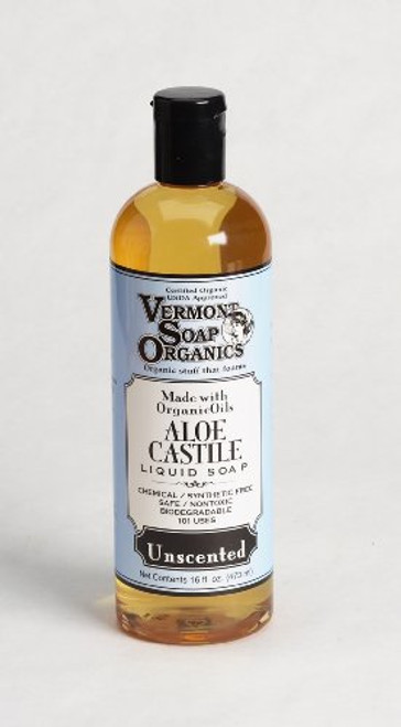 Vermont Soap Organics Unscented Liquid Aloe Castile Soap 16oz Vermont Soap Organics Unscented Liquid Aloe Castile Soap 16oz