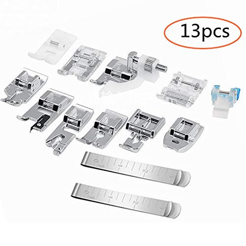 FQTANJU 11Pcs Sewing Machine Presser Feet Set with 2Pcs Stainless Steel Hemming Clips for Low Shank SnapOn Sewing Machine Singer Brother Babylock EuroPro Janome Kenmore White Juki FQTANJU 11Pcs Sewing Machine Presser Feet Set with 2Pcs Stainless Steel Hemming Clips for Low Shank SnapOn Sewing Machine Singer Brother Babylock EuroPro Janome Kenmore White Juki