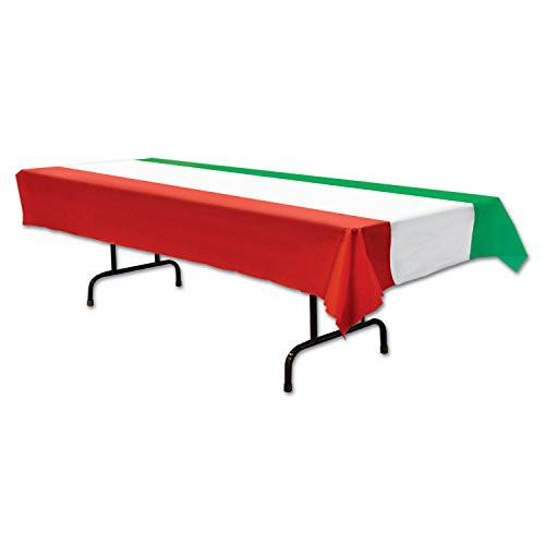 International Tablecover red white green Party Accessory 1 count 1Pkg