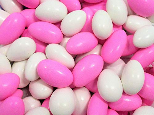 Pink White Jordan Almonds by Its Delish Festive Girl Theme Almond Nut Coated in Sweet Hard Candy Shell 5 lbs Pink White Jordan Almonds by Its Delish Festive Girl Theme Almond Nut Coated in Sweet Hard Candy Shell 5 lbs