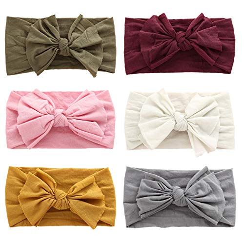 Baby Girl Headbands with Bows Soft Nylon Newborn Headbands for Baby Girls Toddler Infants Hair Bows Hair Accessories
