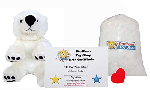 Make Your Own Stuffed Animal Mini 8 Inch Soft Polar Bear Teddy Kit  No Sewing Required