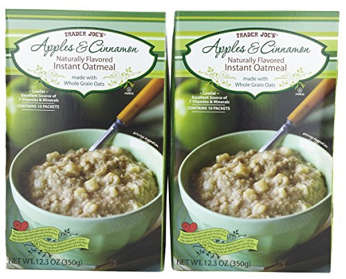 Trader Joes Apple  Cinnamon Naturally Flavored Instant Oatmeal 2 Pack