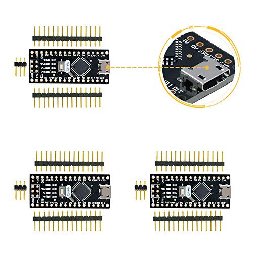 Emakefun for Arduino Nano V30 Micro USB Nano Board ATmega328P 5V 16M MicroController Board 3PCS
