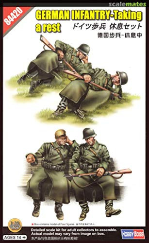Hobby Boss 135 Scale German Infantry Taking a Rest  Plastic Model Building Set  84420