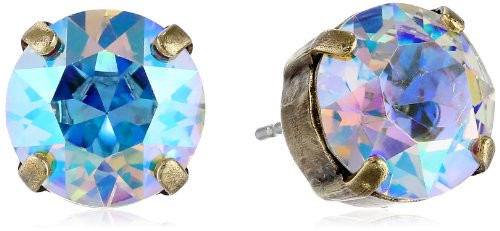 Sorrelli Aurora Borealis Round Crystal Stud Earrings  Sorrelli Essentials