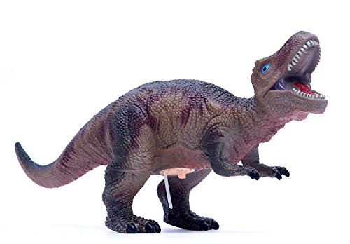 Anleolife 12" Realistic Soft Dinosaur Action Figure Toy for Kids, Jumbo Squeezable Tyrannosaurus Rex (Wild)