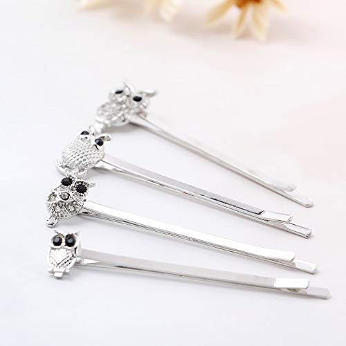 Yalice Owl Bobby Pins Barrettes Crystal Hair Clips Metal Hair Accessories for Women and Girls Silver Yalice Owl Bobby Pins Barrettes Crystal Hair Clips Metal Hair Accessories for Women and Girls Silver