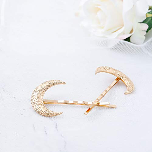 Yalice Moon Bobby Pins Barrettes Hair Clips Metal Hair Accessories for Women and Girls 2Pcs Yalice Moon Bobby Pins Barrettes Hair Clips Metal Hair Accessories for Women and Girls 2Pcs