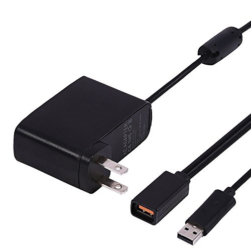 HDE USB AC Power Supply Cable Adapter for XBOX Microsoft 360 Kinect Motion Sensor