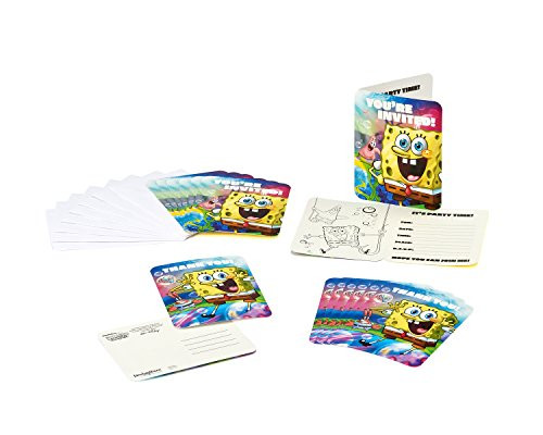 American Greetings 645416352659 SpongeBob SquarePants Invite and Thank You Combo Pack, Party Supplies Novelty (8-Count)