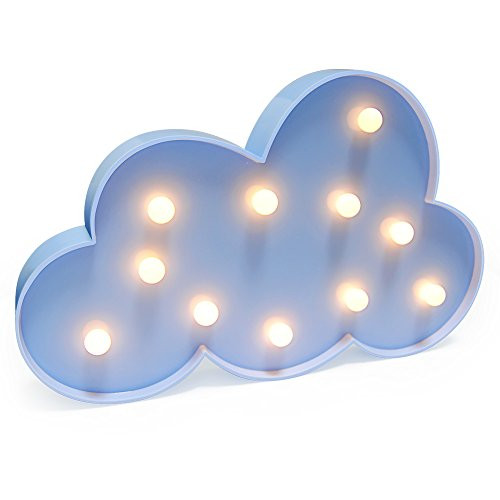 KiBlue Cloud Light Cloud Decor Lamp Cloud Party Decorations Led Lights for Room Cloud Night Light Battery Operated for Party Supplies-Wall Decoration for Kids' Room,Living Room,Bedroom (Blue Cloud)