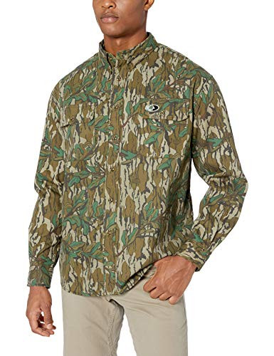 Mossy Oak Camouflage Cotton Mill Hunt Shirt Greenleaf 2X