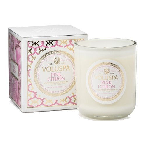 Voluspa Pink Citron Classic Maison Boxed Glass Candle 12 Ounces Voluspa Pink Citron Classic Maison Boxed Glass Candle 12 Ounces