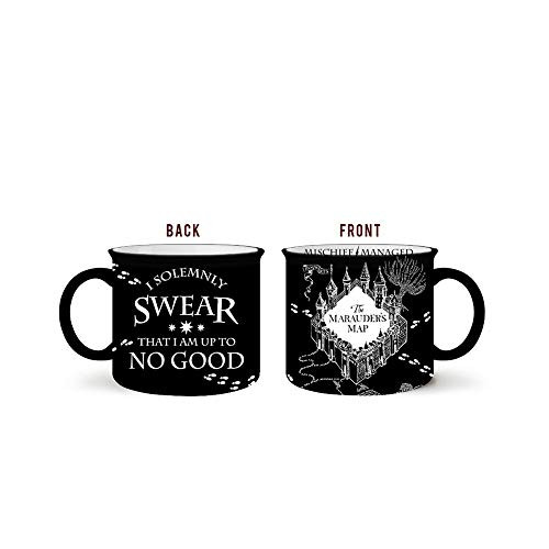Silver Buffalo Harry Potter Solemnly Swear Ceramic Camper Mugs 20Ounce Black