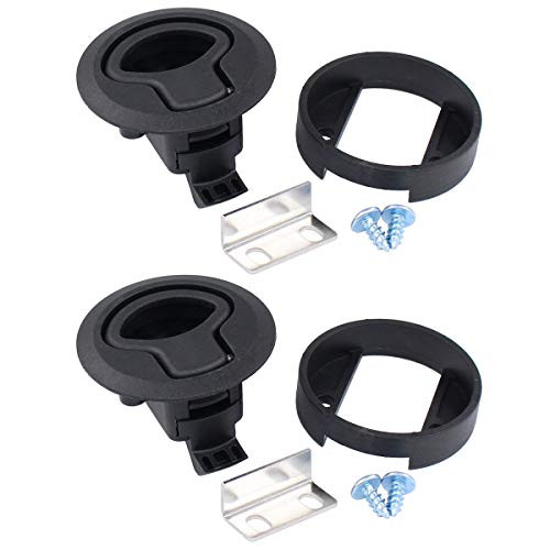 XtremeAmazing Marine Slam Latch Flush Door Pull Latch for Boat Deck Hatch Flush Door Locking Pack of 2