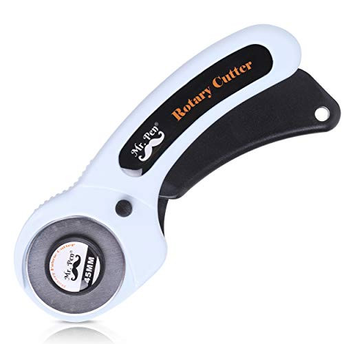 Mr Pen Rotary Cutter 45mm Rotary Cutter for Fabric Fabric Cutter Fabric Rotary Cutter Rotary Fabric Cutter Small Rotary Cutter Sewing Rotary Cutter Fabric Cutter Wheel Fabric Roller Cutter
