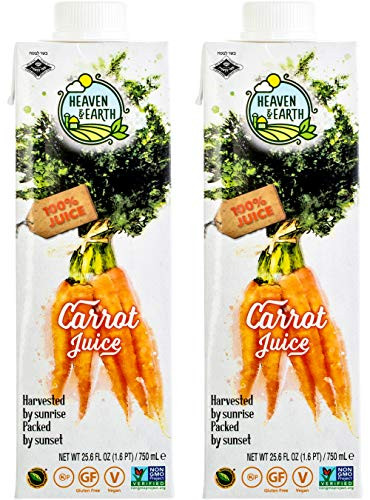 Heaven  Earth 100 Pure Carrot Juice 256oz 2 Pack
