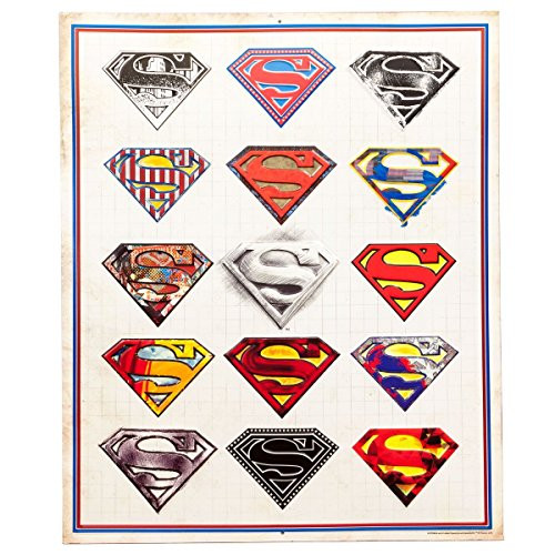 Open Road Brands DC Comics Superman Logos Embossed Metal Wall Art Sign  an Officially Licensed Product Great Addition to Add What You Love to Your HomeGarage Decor