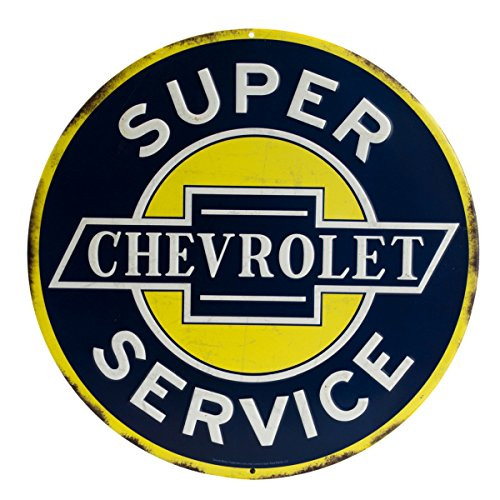 Open Road Brands Chevrolet Round Embossed Tin Sign