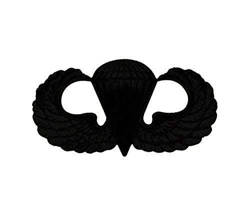 Parachutist Jump Wing Basic US Army Badge Black Metal