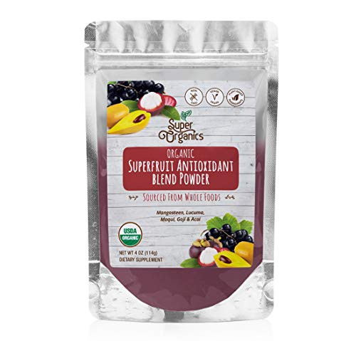 Super Organics Superfruit Antioxidant Blend  Superfood Powder  Organic Vegan  NonGMO 4 oz