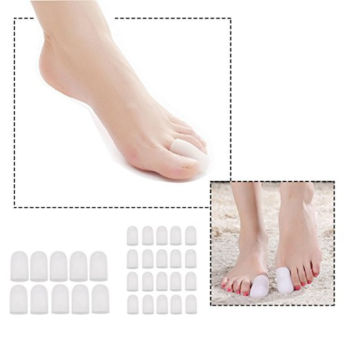 30 Pieces Gel Toe Caps, Silicone Toe Protector Toe Covers to Protect from Rubbing, Ingrown Toenails, Corns, Blisters, Hammer Toes and Other Painful Toe Problems 30 Pieces Gel Toe Caps, Silicone Toe Protector Toe Covers to Protect from Rubbing, Ingrown Toenails, Corns, Blisters, Hammer Toes and Other Painful Toe Problems
