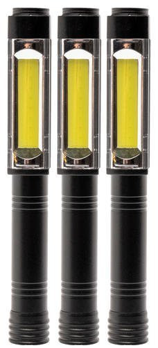 400 Lumens  Super Bright  COB LED Wide Beam Jumbo Pen Flashlight 3Pack